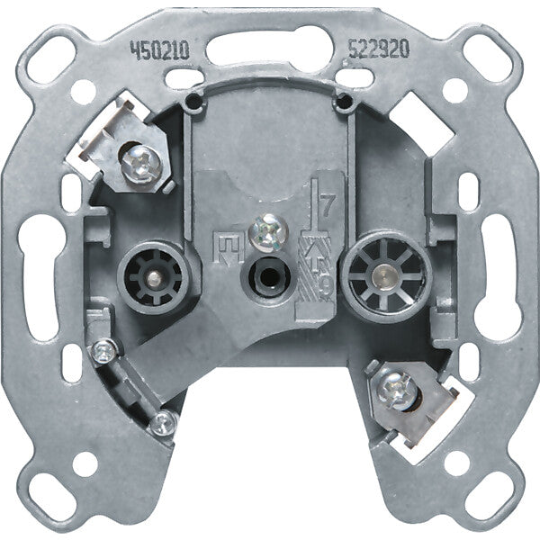 Hager/Berk Antennen-Steckdose 2Loch Einzeldose 450210